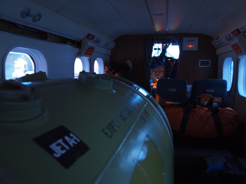 Inside of Norland Twin Otter with ferry tank