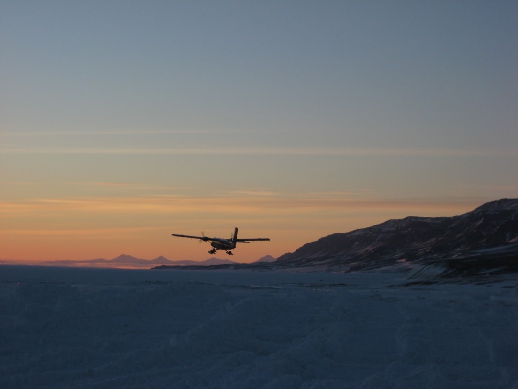 twin otter in fjord